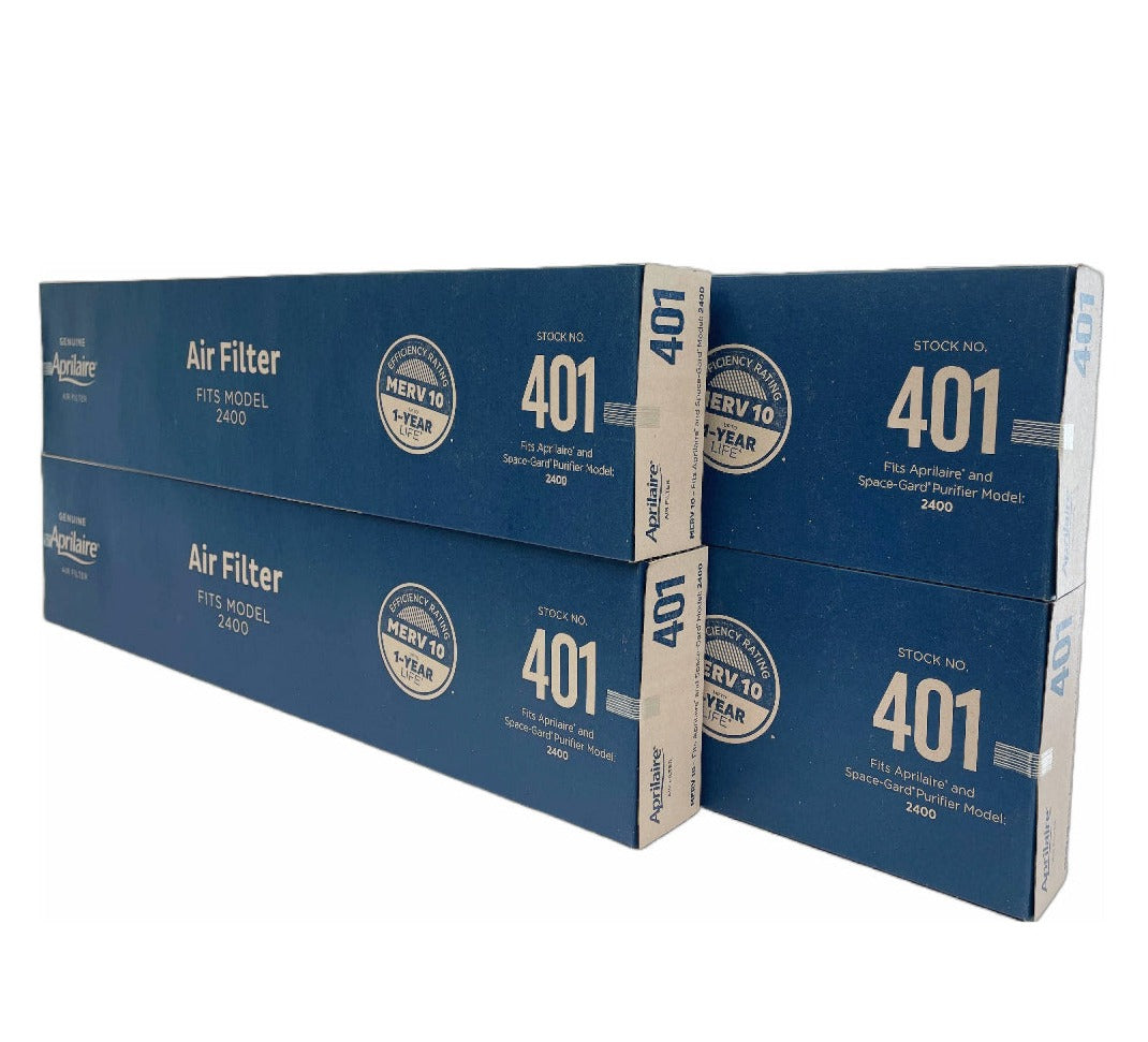 Aprilaire 401 Furnace Filter for Model 2400 High Efficiency. Package of 4