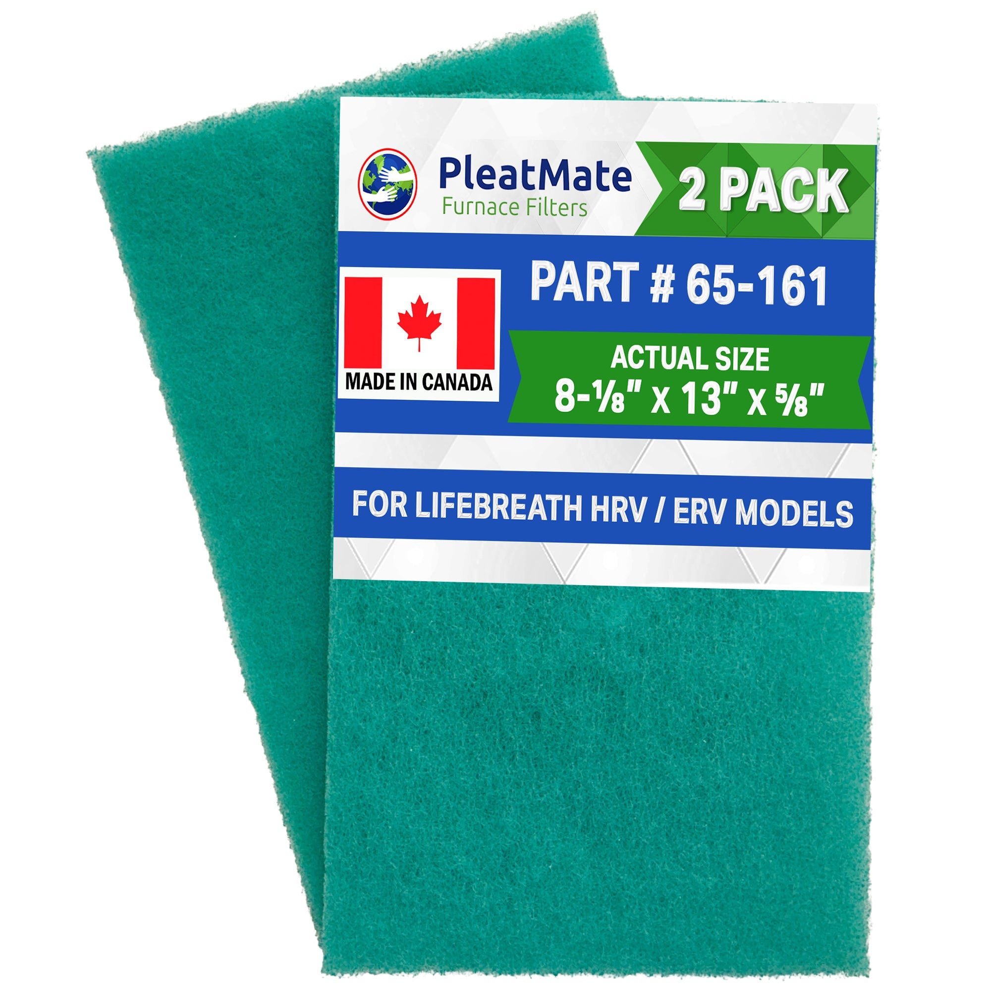 65‐161 Lifebreath HRV Filters, Synthetic Media with actual size : 8 1/8