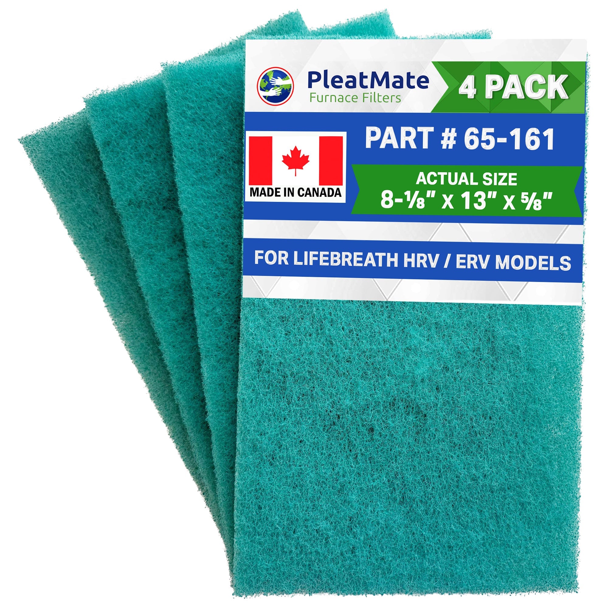 65‐161 Lifebreath HRV Filters, Synthetic Media with actual size : 8 1/8