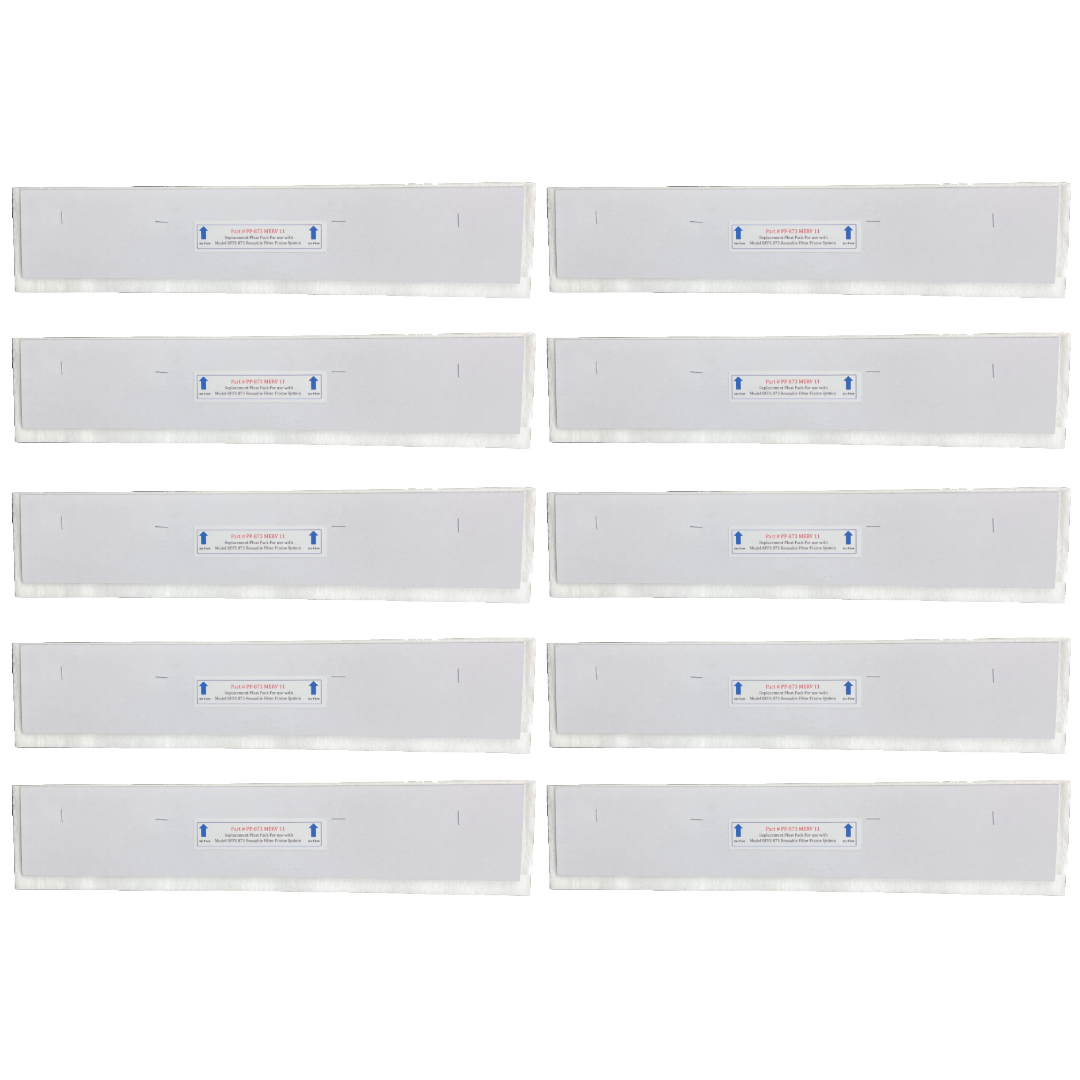 PleatPacks Part # PP-873 MERV 11 - Package of 10, Replacements for MODEL # RFFS 873 Reusable Filter Frame System. Assembled in Canada by FurnaceFilters.Ca
