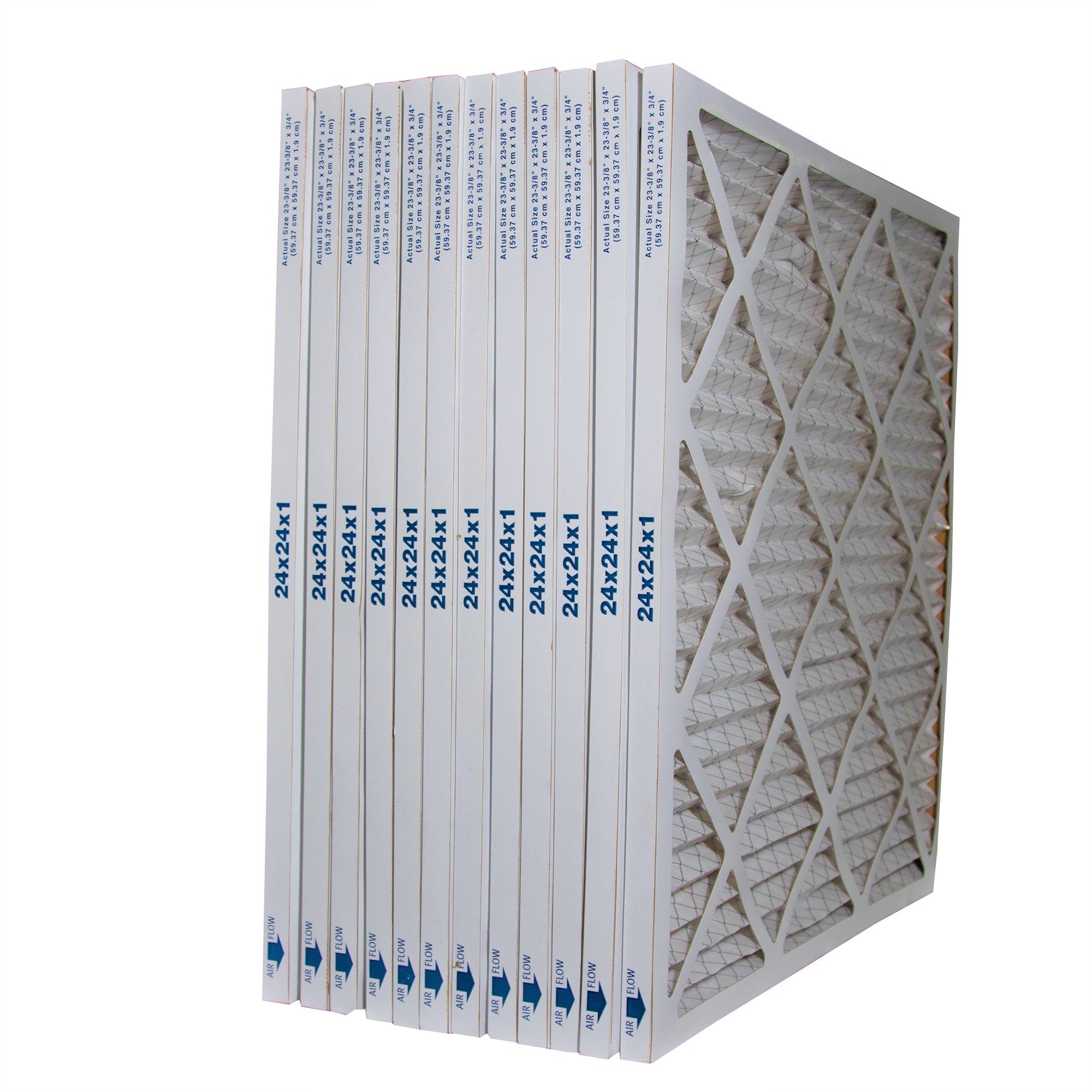 24x24x1 Furnace Filter MERV 8 Pleated Filters. Case of 12
