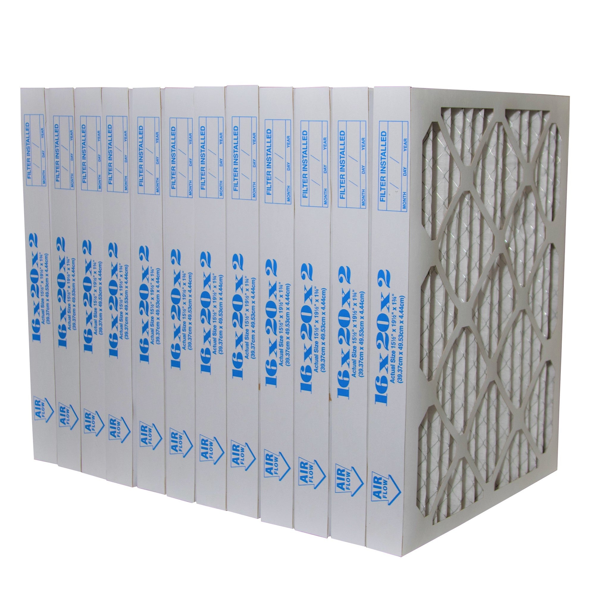 Dafco 16 x 20 x 2 Pleated Filters. MERV 8 Rated. Case of 12