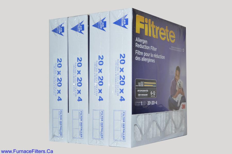 3M Filtrete 20x20x4 Furnace Filter Case of 4