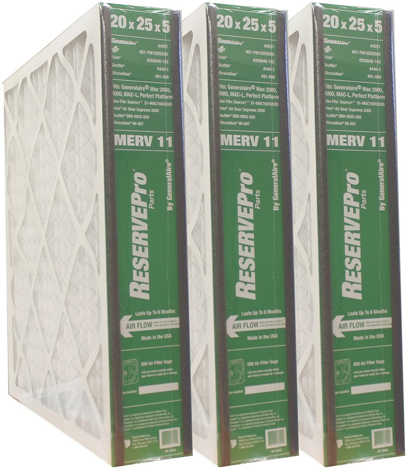 GeneralAire # 4551 for 4501 ReservePro 20 x 25 x 5 Furnace Filter