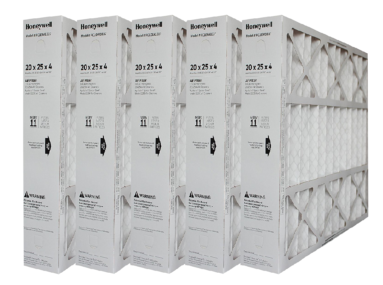 Honeywell 20x25x4 Furnace Filter Model # FC100A1037 MERV 11. Actual Size 19 15/16