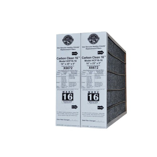 Lennox X6672 Carbon Clean 16x25x5 Pleated Air Filter - MERV 16