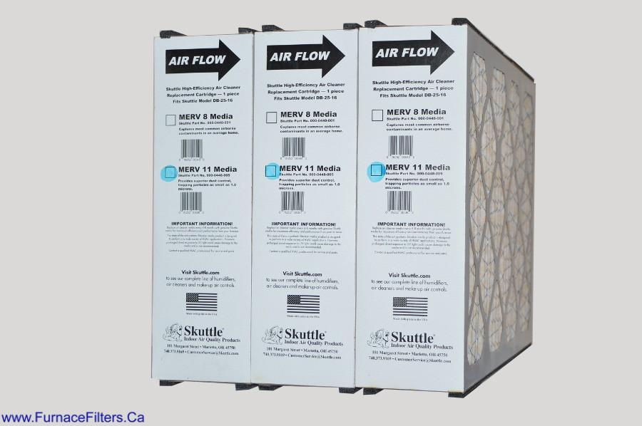 Skuttle Media Cartridge Part # 000-0448-005, 16x25x5 Fits Model DB-25-16 Air Cleaners. MERV 11. Case of 3