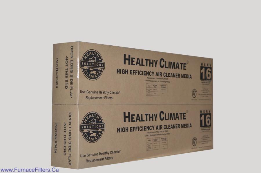 Lennox X5424 Furnace Filter Healthy Climate MERV 16 for PMAC-20C. Package of 2